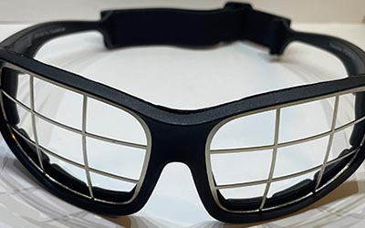 Floorball Schutzbrille schwarz